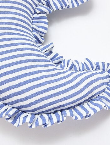 Cojín luna a rayas con volantes