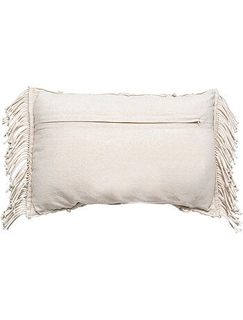 Cojín macramé marfil 30x50cm