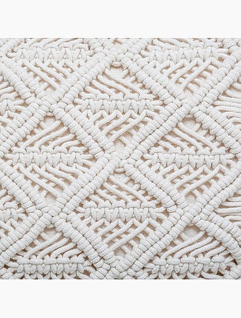 Cojín macramé marfil 30x50cm