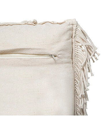Cojín macramé marfil 30x50cm