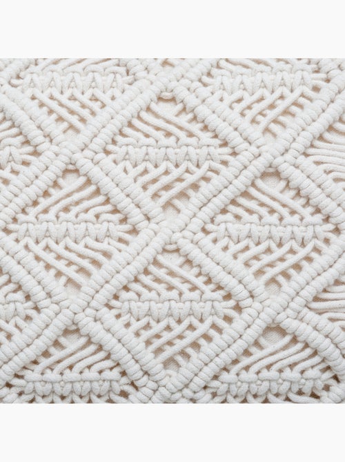 Cojín macramé marfil 30x50cm - Kiabi Cojín macramé marfil 30x50cm - Kiabi