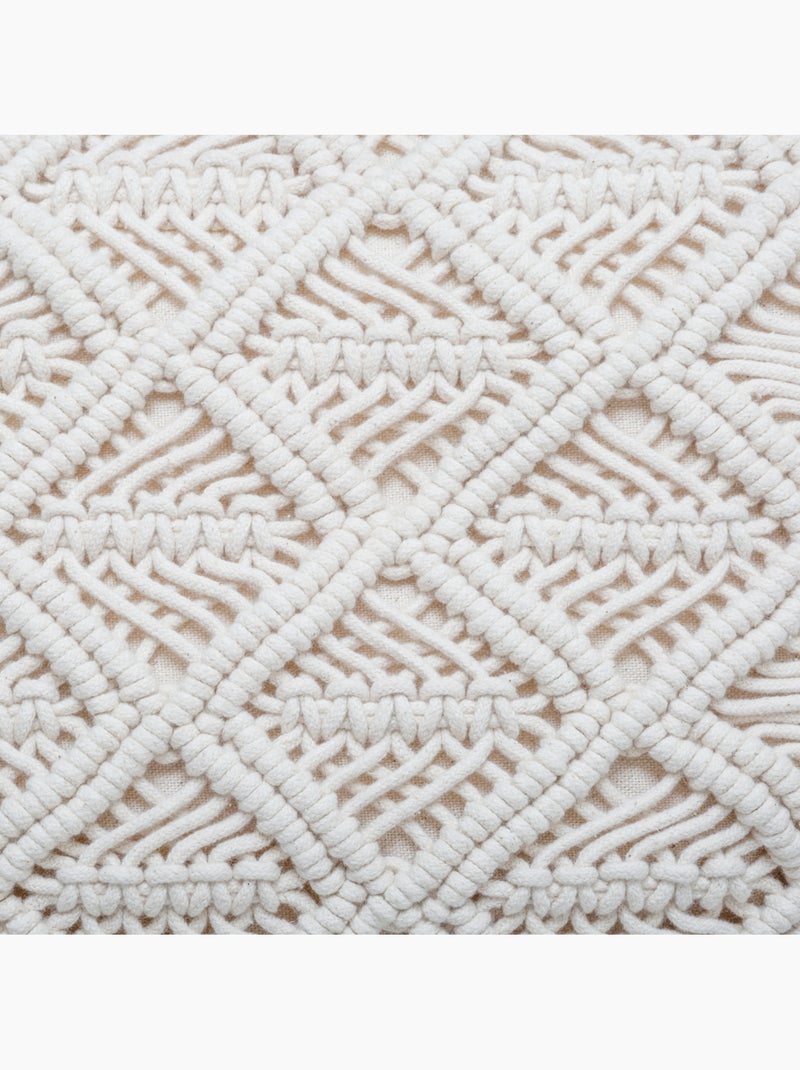 Cojín macramé marfil 30x50cm Marfil - Kiabi
