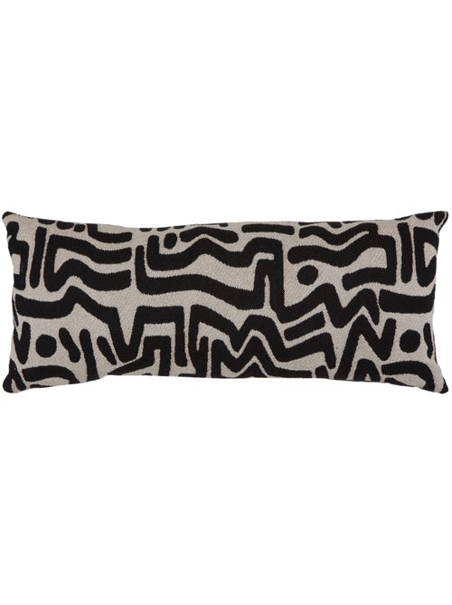 Cojín mira 30x80cm blanco y negro - Kiabi Cojín mira 30x80cm blanco y negro - Kiabi