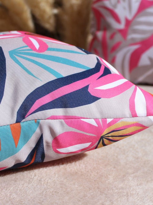Cojín para exteriores con estampado floral - Kiabi