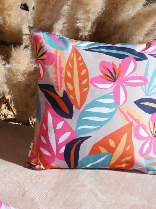 Cojín para exteriores con estampado floral - Kiabi