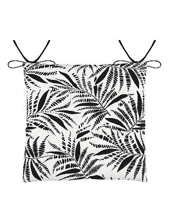 Cojín para silla con diseño de hojas tropicales en algodón