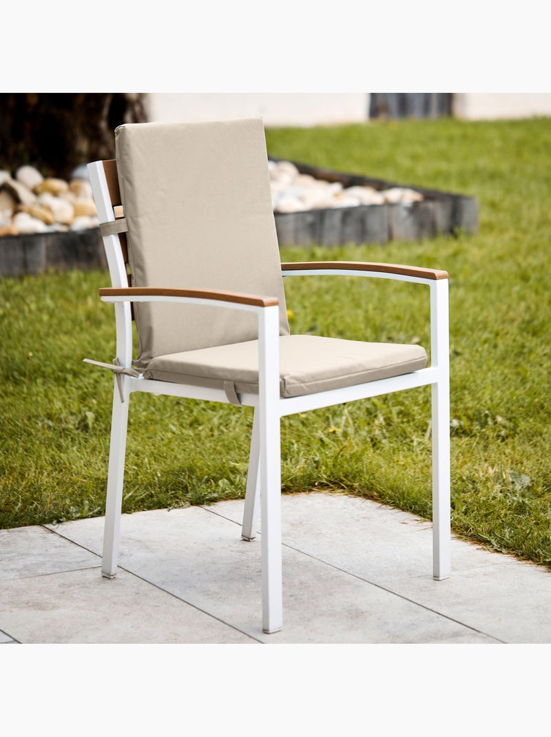 Cojín para silla de exterior MINORQUE, asiento y respaldo Beige - Kiabi