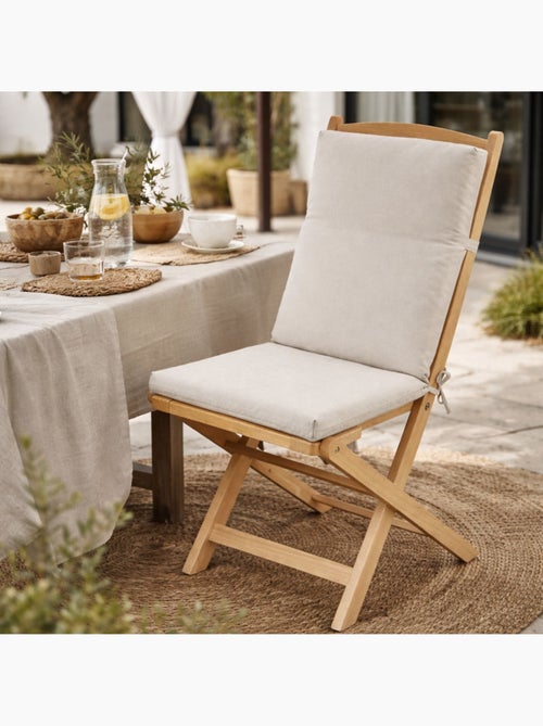 Cojín para silla de exterior MINORQUE, asiento y respaldo - Kiabi Cojín para silla de exterior MINORQUE, asiento y respaldo - Kiabi