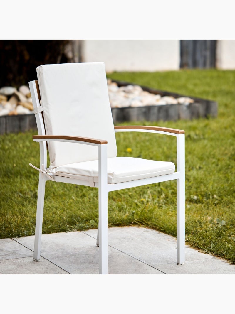 Cojín para silla de exterior MINORQUE, asiento y respaldo Crudo - Kiabi