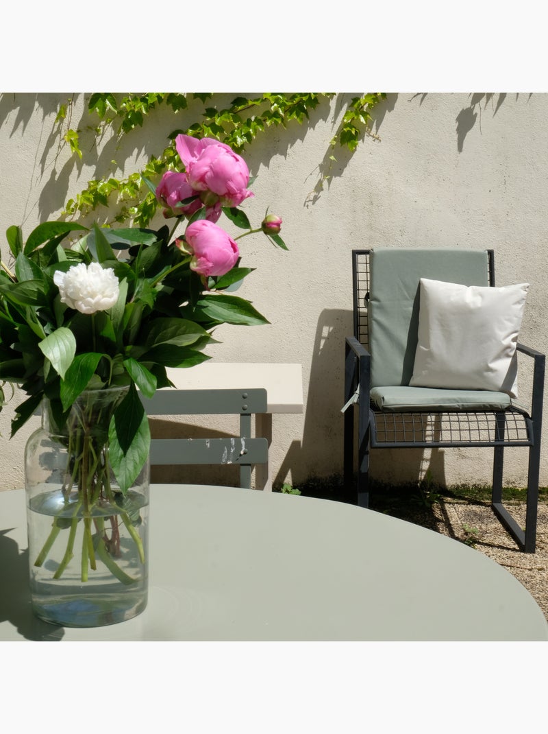 Cojín para silla de exterior MINORQUE, asiento y respaldo Verde oliva - Kiabi