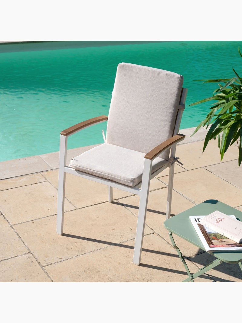 Cojín para silla de exterior tejido olefine outdoor Beige concha - Kiabi