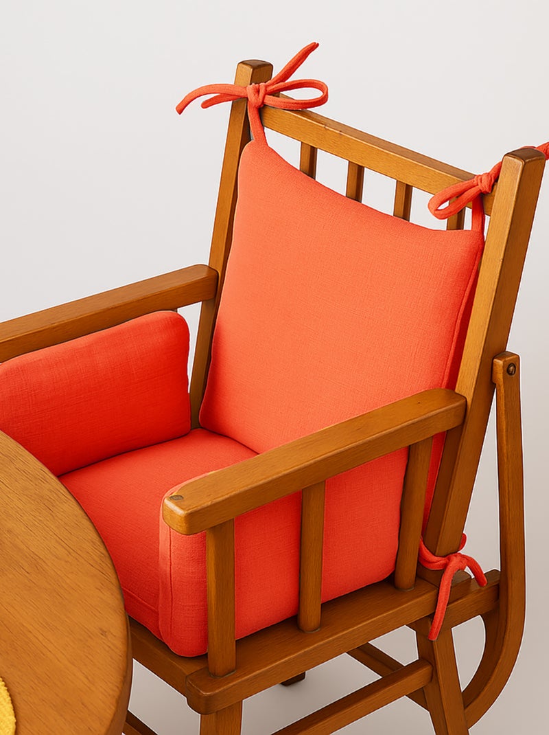 Cojín para trona de algodón orgánico Rojo - Kiabi