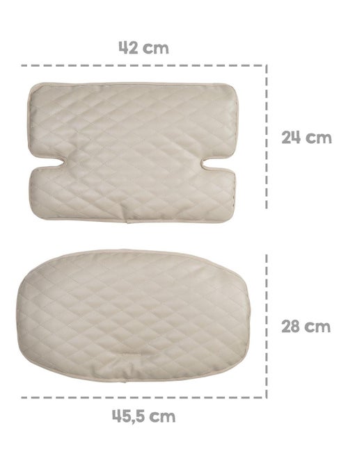 Cojín para trona evolutiva acolchado 2 piezas - en cuero PU - 'Roba luxe' - Kiabi