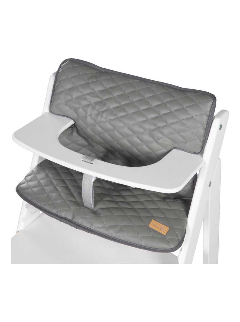 Cojín para trona evolutiva acolchado 2 piezas - en cuero PU - 'Roba luxe' Gris claro - Kiabi