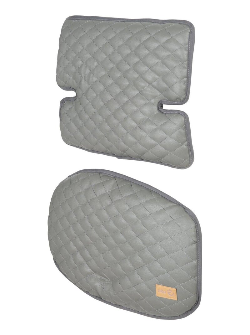 Cojín para trona evolutiva acolchado 2 piezas - en cuero PU - 'Roba luxe' Gris claro - Kiabi
