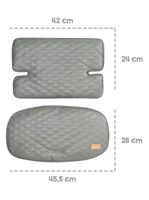 Cojín para trona evolutiva acolchado 2 piezas - en cuero PU - 'Roba luxe' - Kiabi