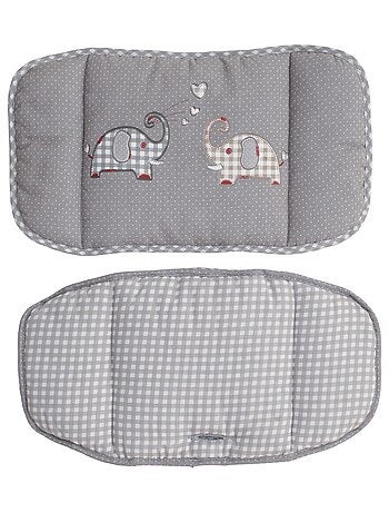 Cojín para trona evolutiva lavable en 2 piezas - diseño elefantes - 'Roba jumbotwins'