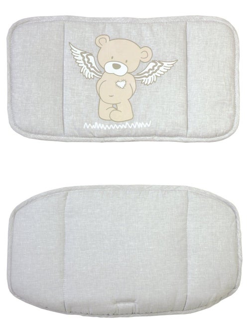 Cojín para trona evolutiva lavable en 2 piezas - diseño oso - 'Roba heartbreaker' - Kiabi