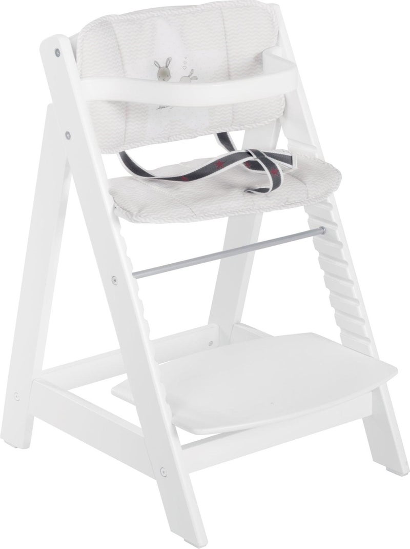 Cojín para trona evolutiva lavable en 2 piezas 'Roba fox & bunny' Blanco Gris - Kiabi