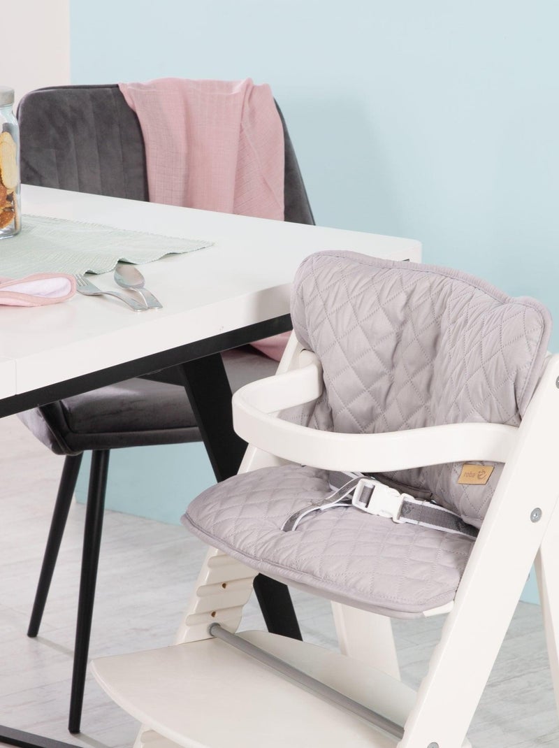 Cojín para trona evolutiva repelente en 2 piezas 'Roba roba Style' Gris plateado - Kiabi