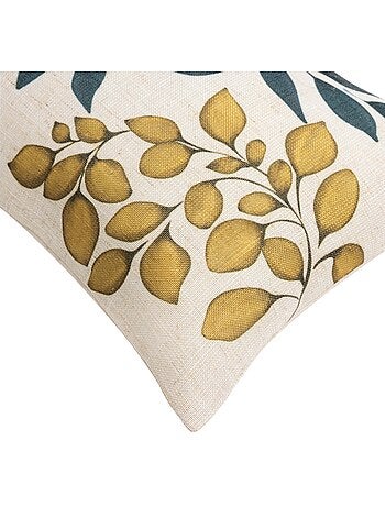 Cojín Polyline con estampado de follaje