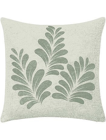 Cojín Polyline con estampado de follaje