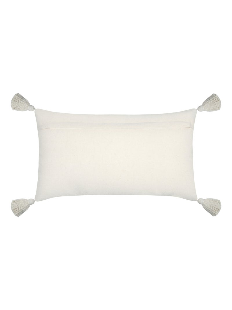 Cojín rectangular beige con relieve Beige - Kiabi