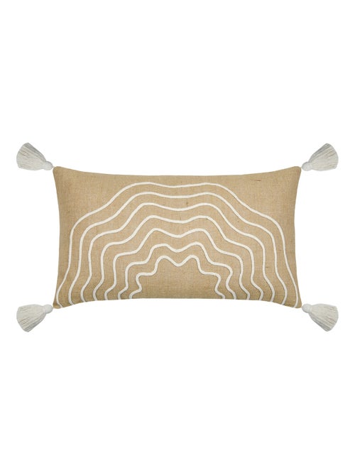 Cojín rectangular beige natural - Kiabi