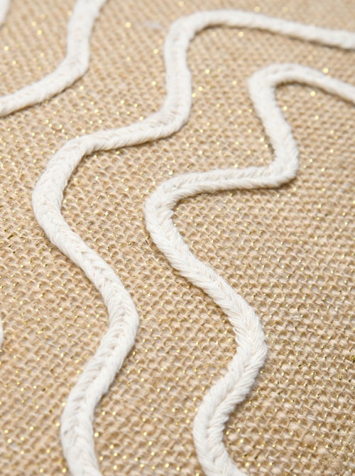 Cojín rectangular beige natural - Kiabi