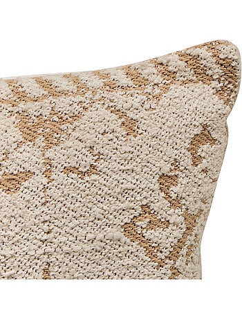 Cojín rectangular con diseño tejido