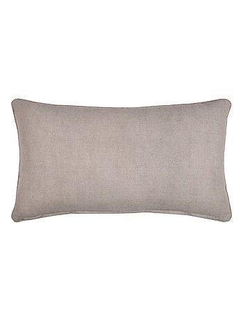Cojín rectangular con hojas doradas