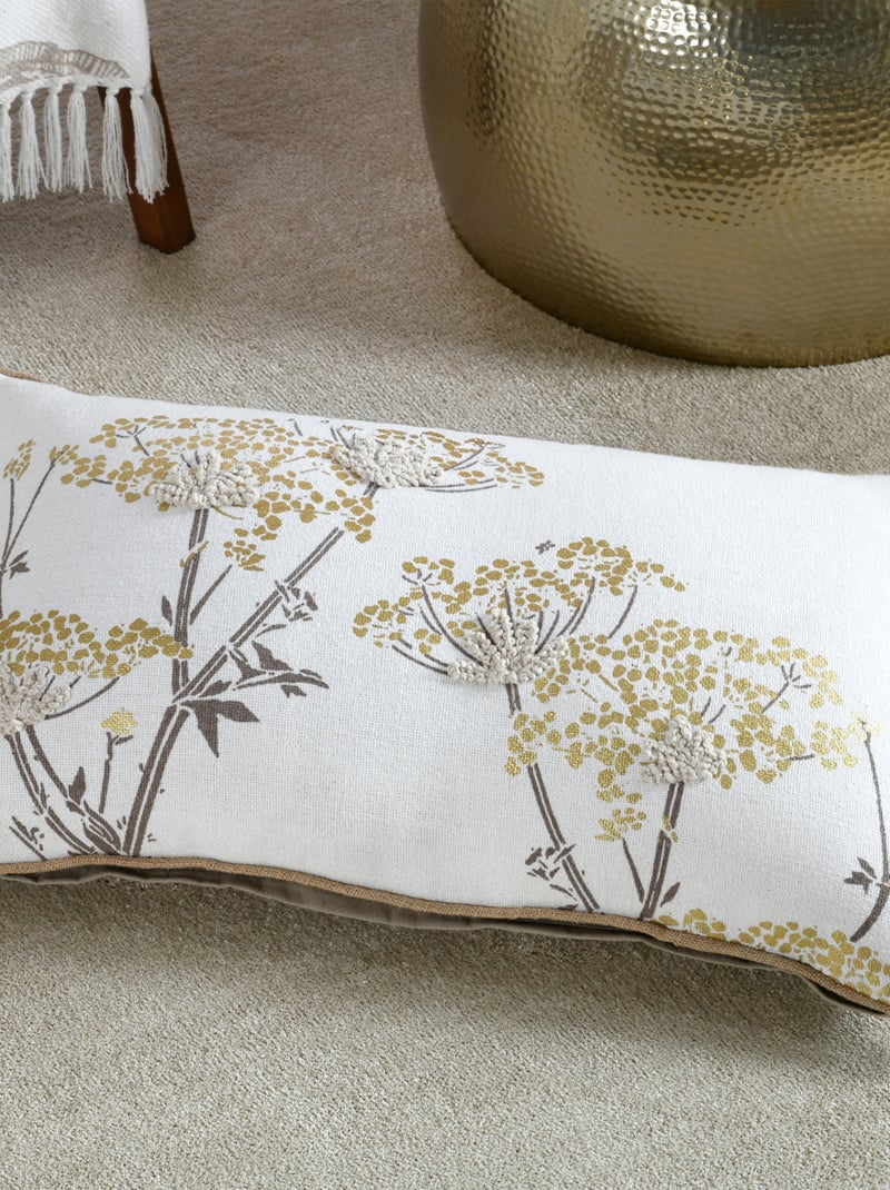 Cojín rectangular con hojas doradas Dorado/Oro - Kiabi