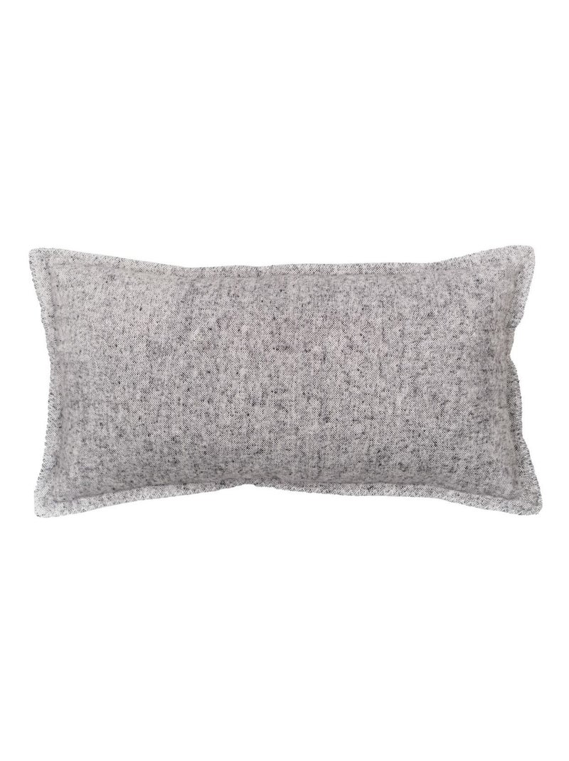 Cojín rectangular de algodón cepillado Gris - Kiabi
