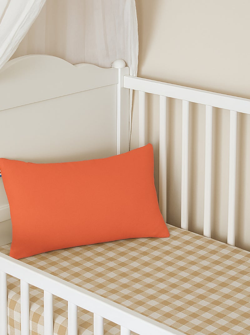 Cojín rectangular de algodón orgánico Rojo - Kiabi