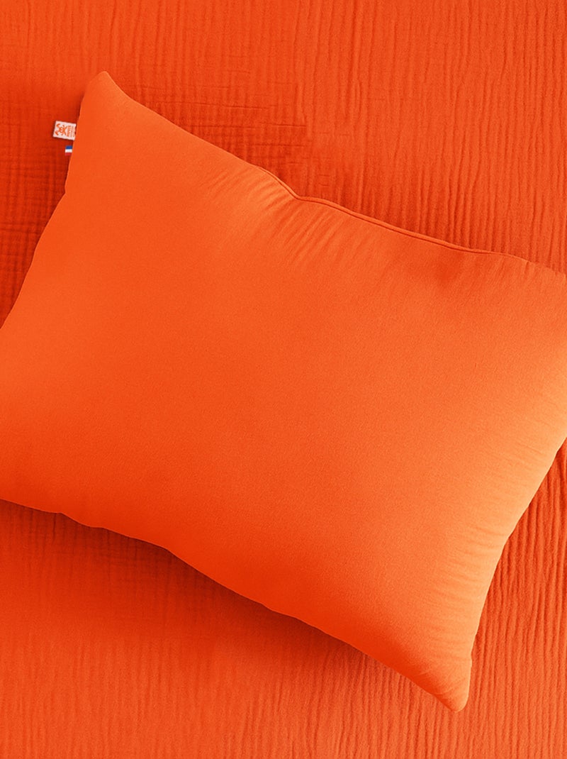 Cojín rectangular de algodón orgánico Rojo - Kiabi