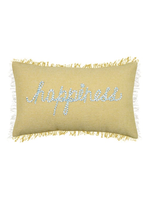 Cojín Rectangular Happiness – Un toque de color limón y elegancia - Kiabi