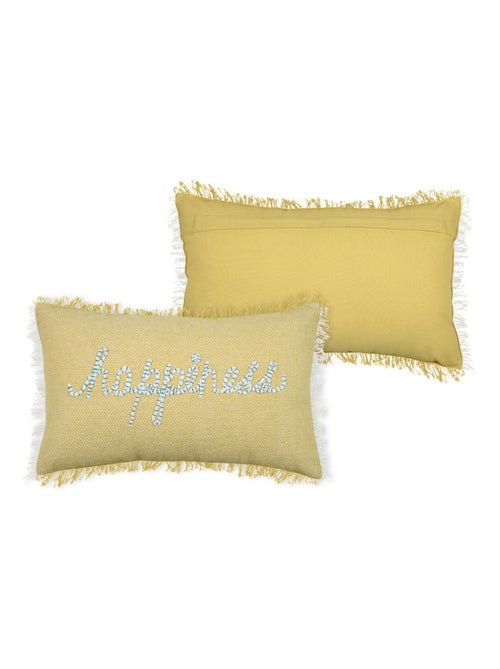 Cojín Rectangular Happiness – Un toque de color limón y elegancia - Kiabi