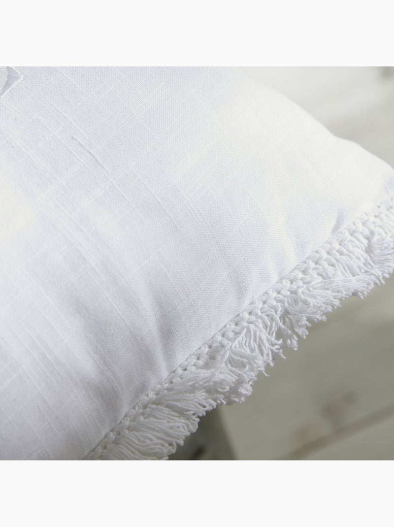 Cojín rectangular "Home" bordado Blanco - Kiabi