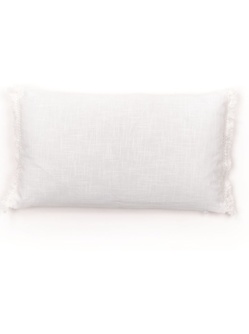 Cojín rectangular "Home" bordado Blanco - Kiabi