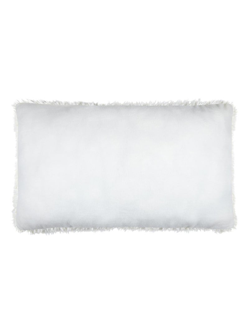 Cojín rectangular imitación piel de oveja Blanco - Kiabi