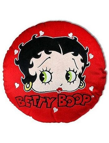 Cojín redondo betty boop con motivo de corazón 35 cm poliéster
