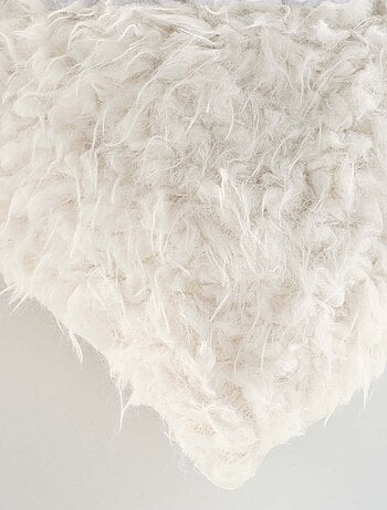 Cojín suave de imitación piel con funda extraíble