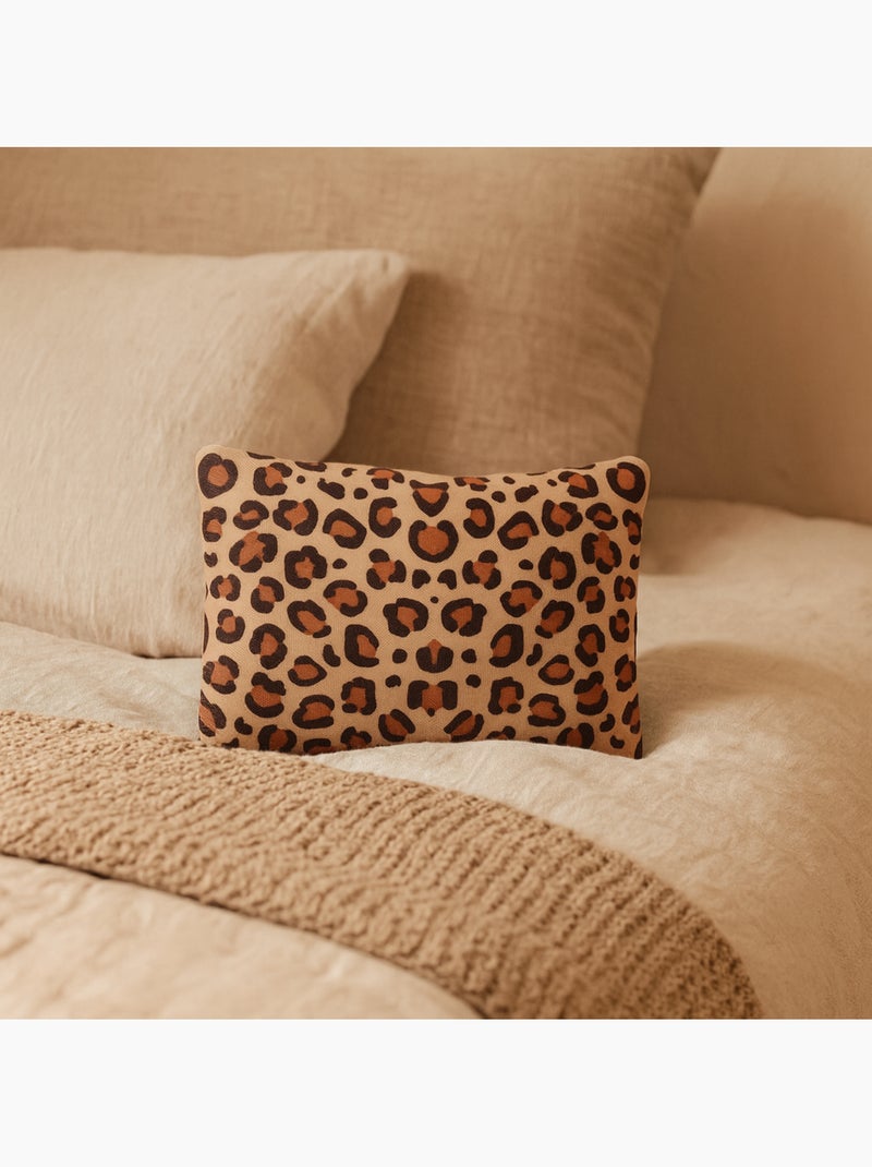 Cojín térmico con motivo de leopardo Marrón - Kiabi
