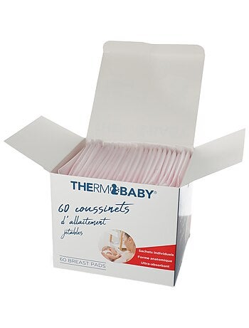Cojines de lactancia desechables Thermobaby adhesivos, lote de 60, ultraabsorbentes