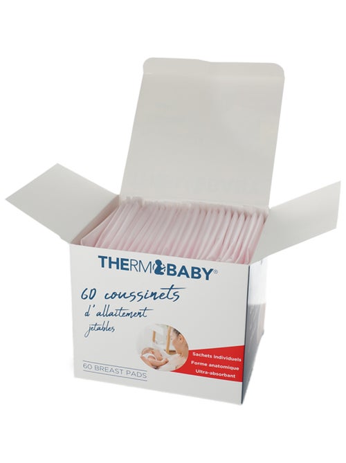 Cojines de lactancia desechables Thermobaby adhesivos, lote de 60, ultraabsorbentes - Kiabi Cojines de lactancia desechables Thermobaby adhesivos, lote de 60, ultraabsorbentes - Kiabi