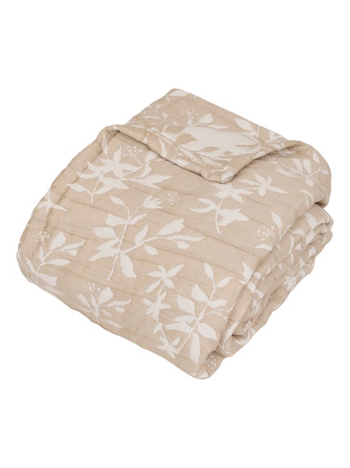 Colcha acolchada con estampado floral - Kiabi Colcha acolchada con estampado floral - Kiabi