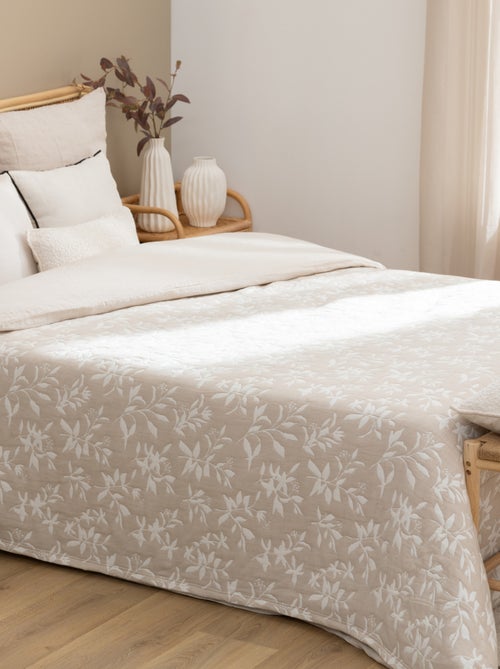 Colcha acolchada con estampado floral - Kiabi Colcha acolchada con estampado floral - Kiabi