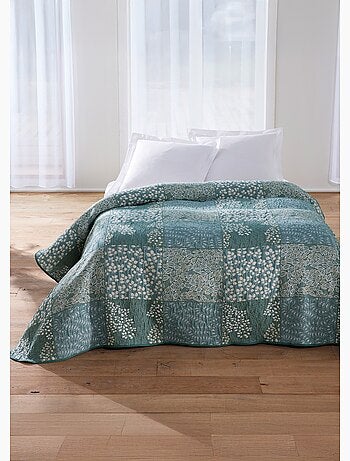 Colcha acolchada con estampado floral patchwork - Afibel