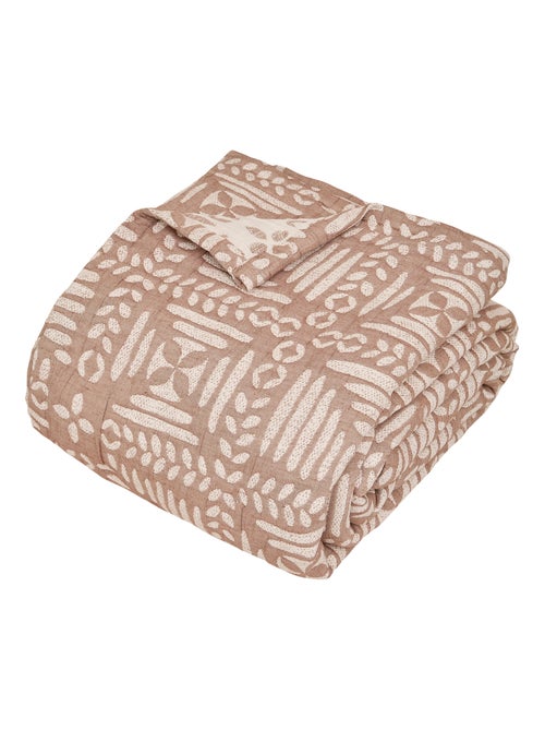 Colcha acolchada con motivos étnicos - Kiabi Colcha acolchada con motivos étnicos - Kiabi