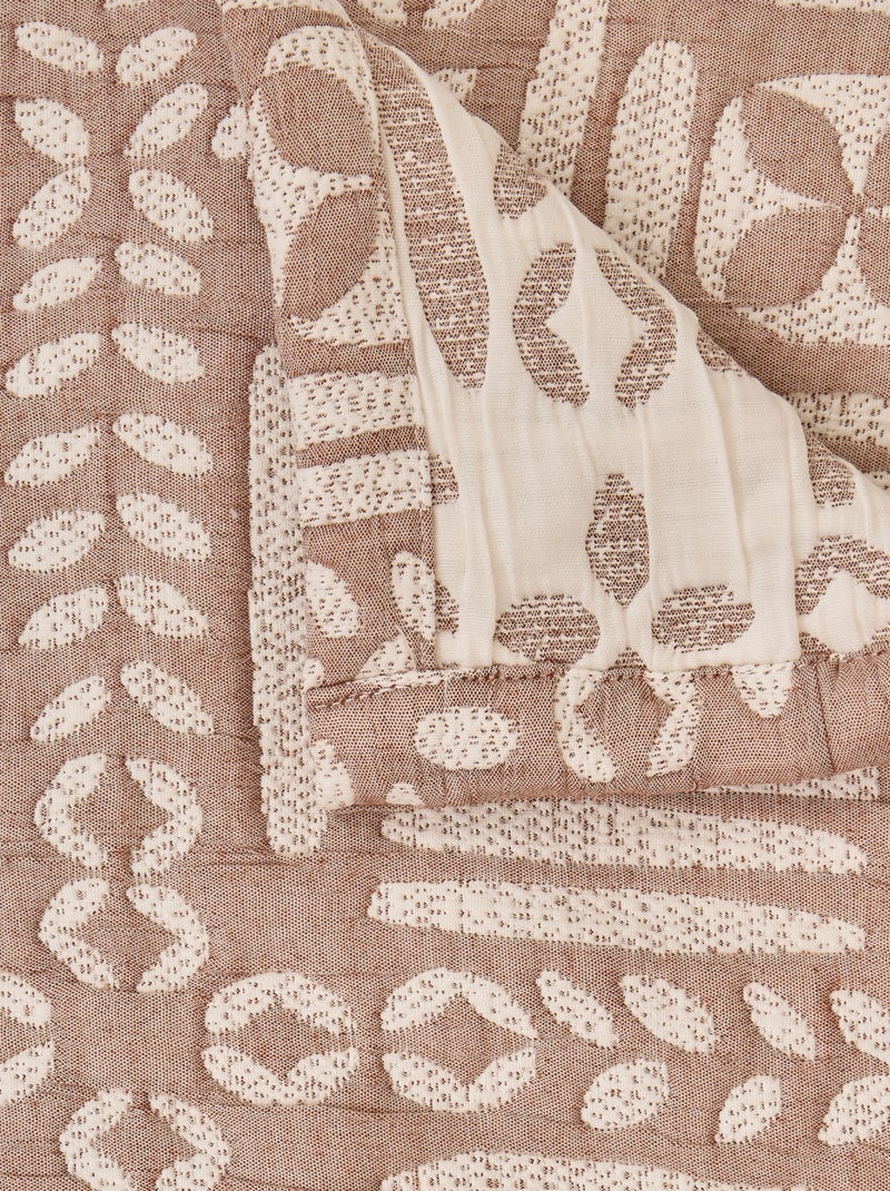 Colcha acolchada con motivos étnicos Beige gris - Kiabi
